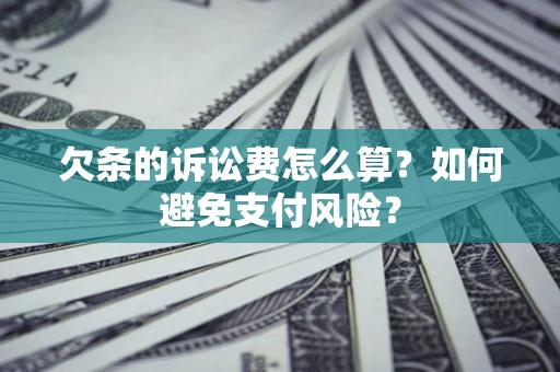 北京欠条的诉讼费怎么算？如何避免支付风险？